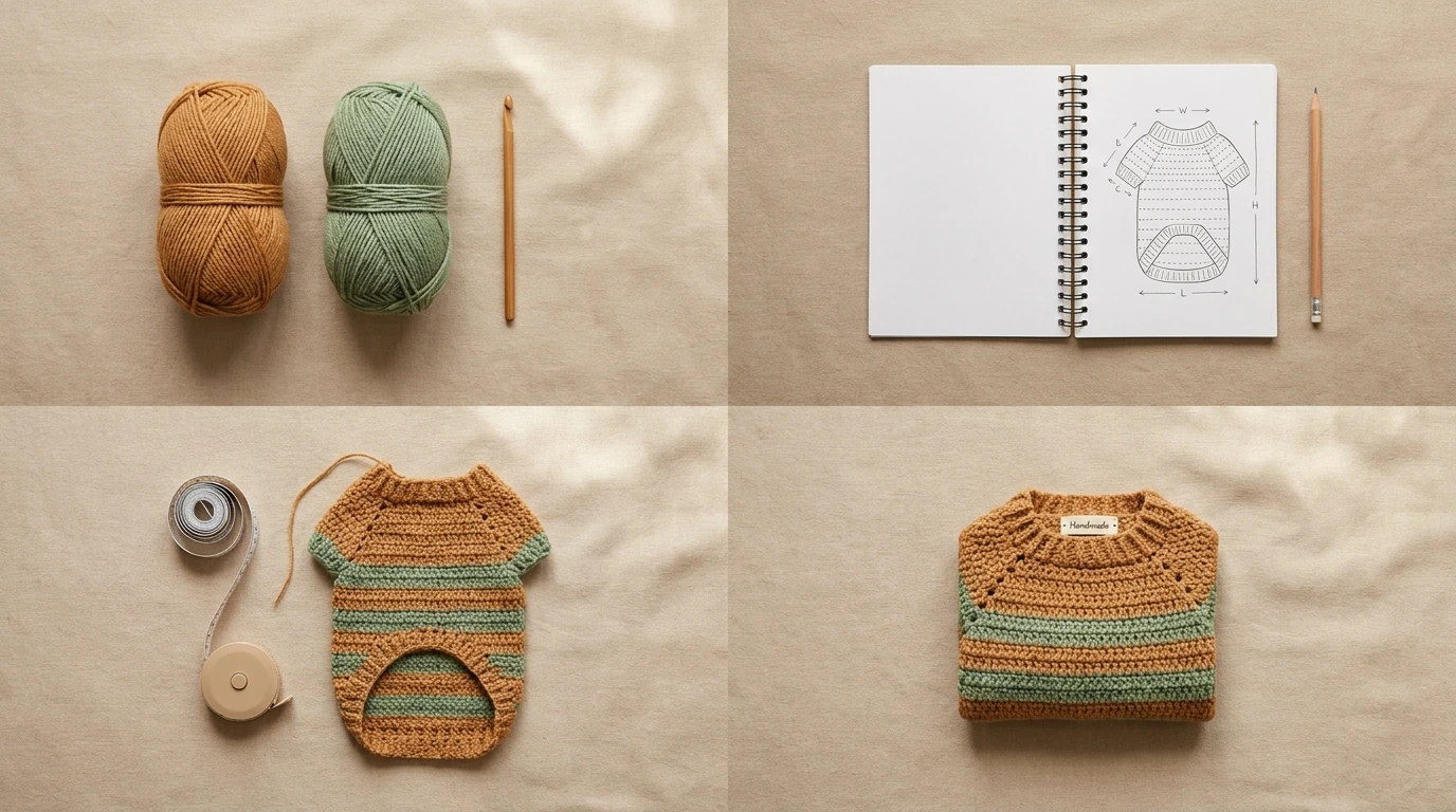 Processus organisé pour créer une pièce au crochet pour animaux